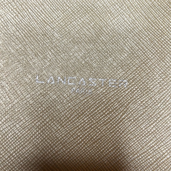 LANCASTER gold staffing leather Intemporal Large shoulder tote. - Picture 3 of 15